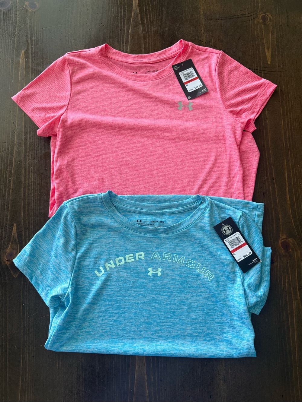 Under Armour Drifit Tshirts, includes 2 brand new shirts, women’s extra small